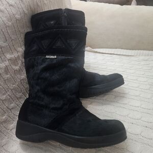 Tecnica Black Cow Hair Boots